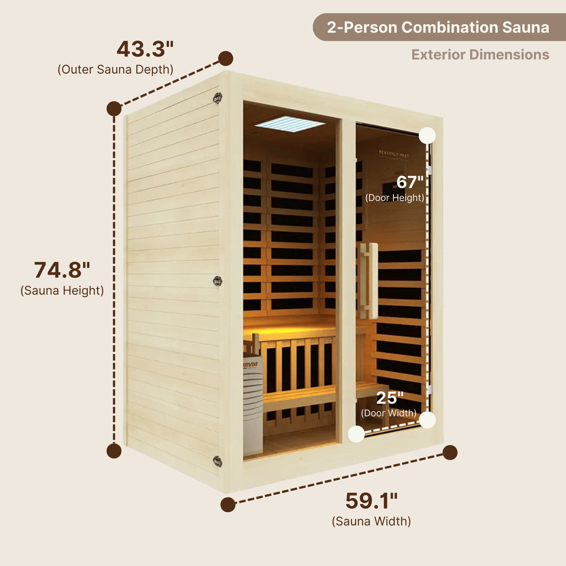 2 Person Combination Sauna