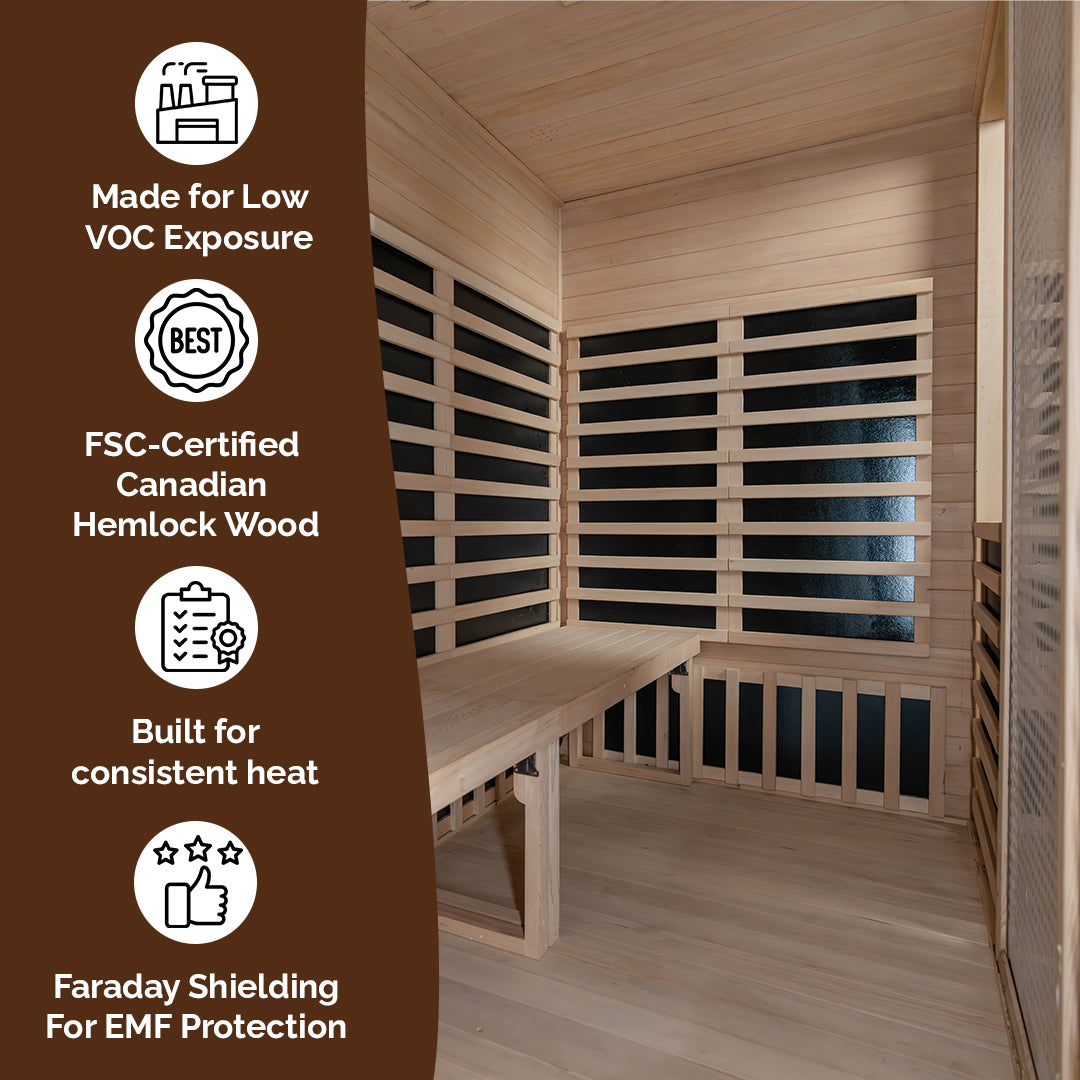 4 Person Red Light Therapy Infrared Sauna