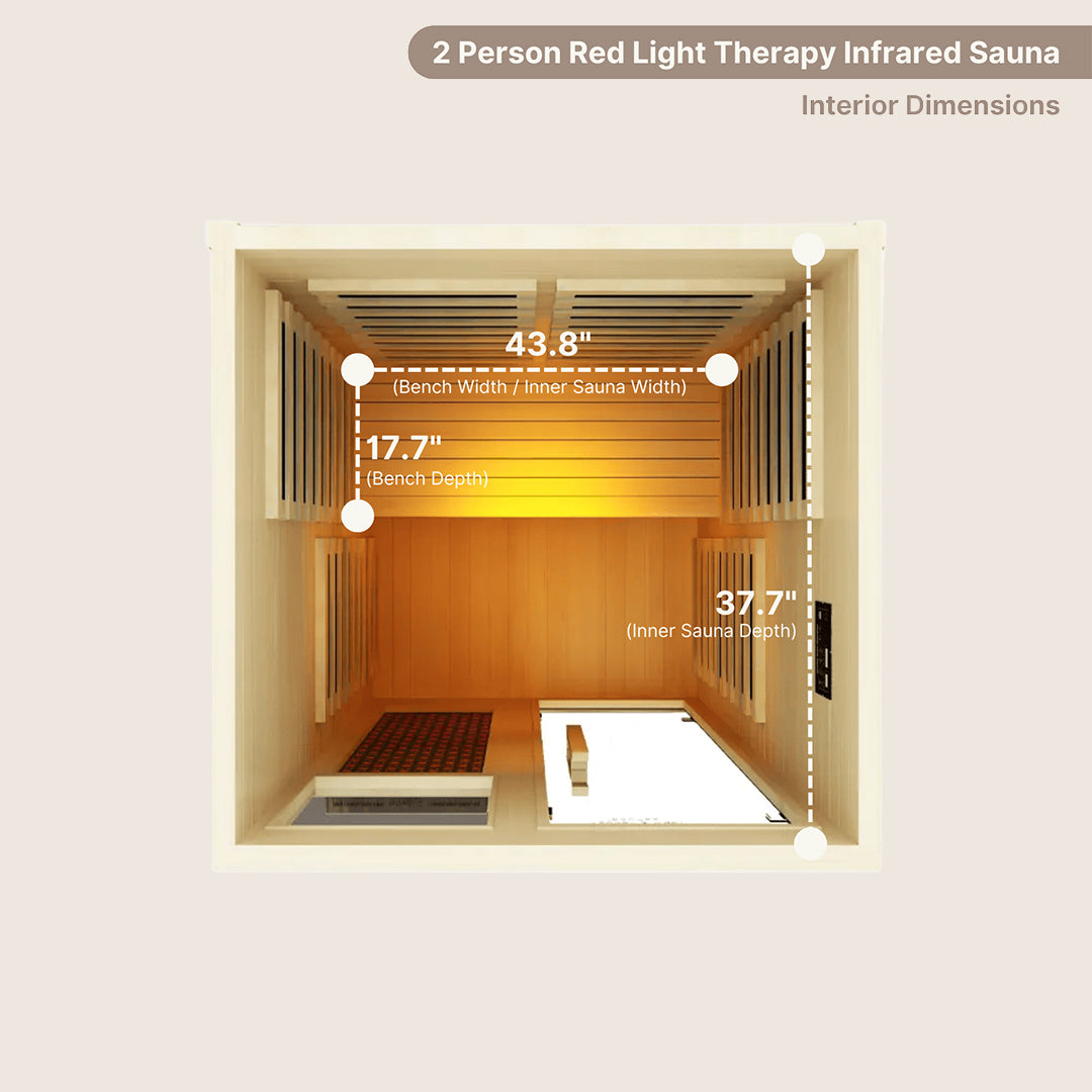 2 Person Red Light Therapy Infrared Sauna