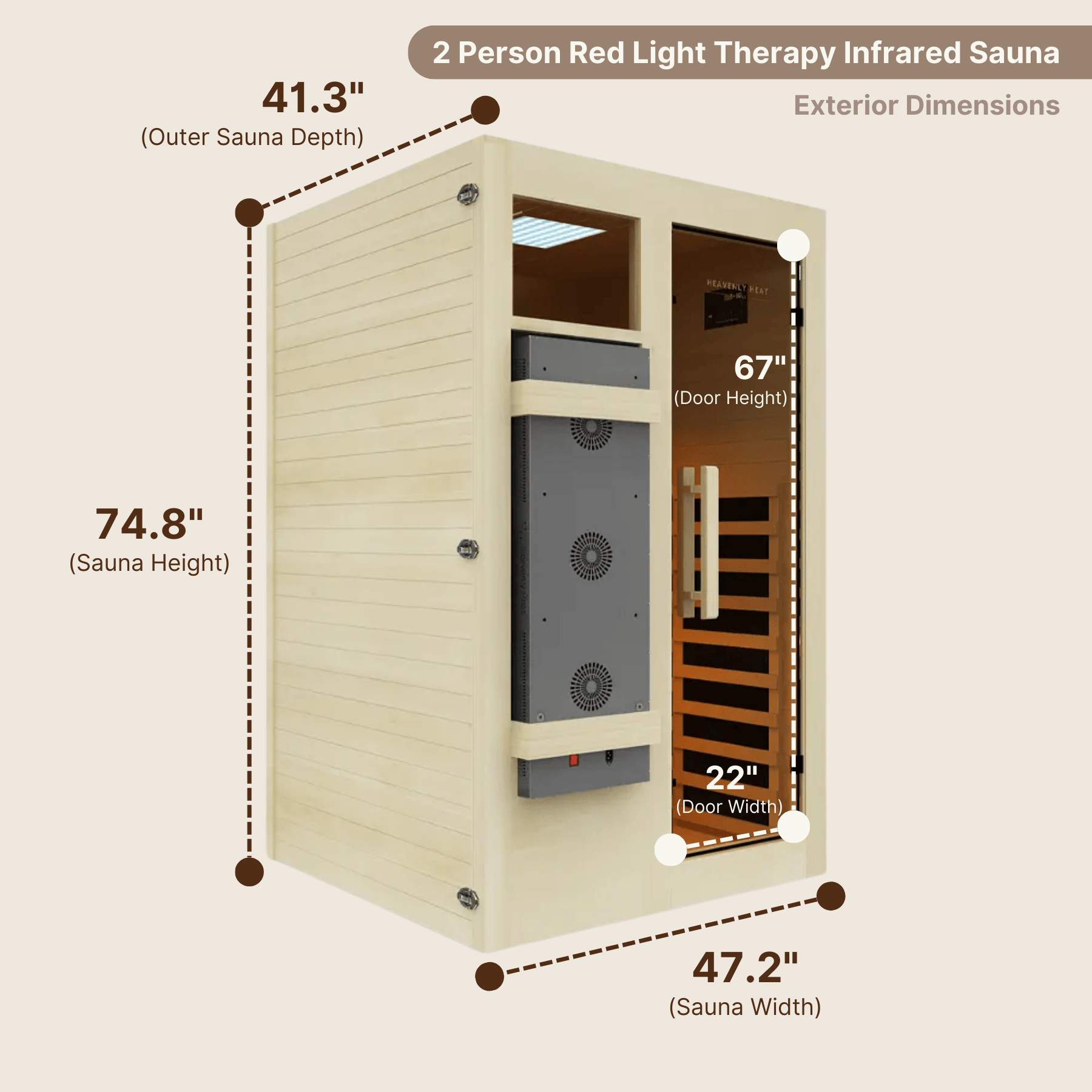 2 Person Red Light Therapy Infrared Sauna