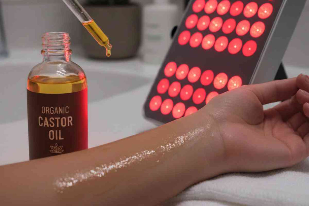 Can you use castor oil with red light therapy