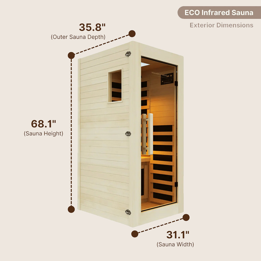 1-Person Infrared ECO Sauna dimensions