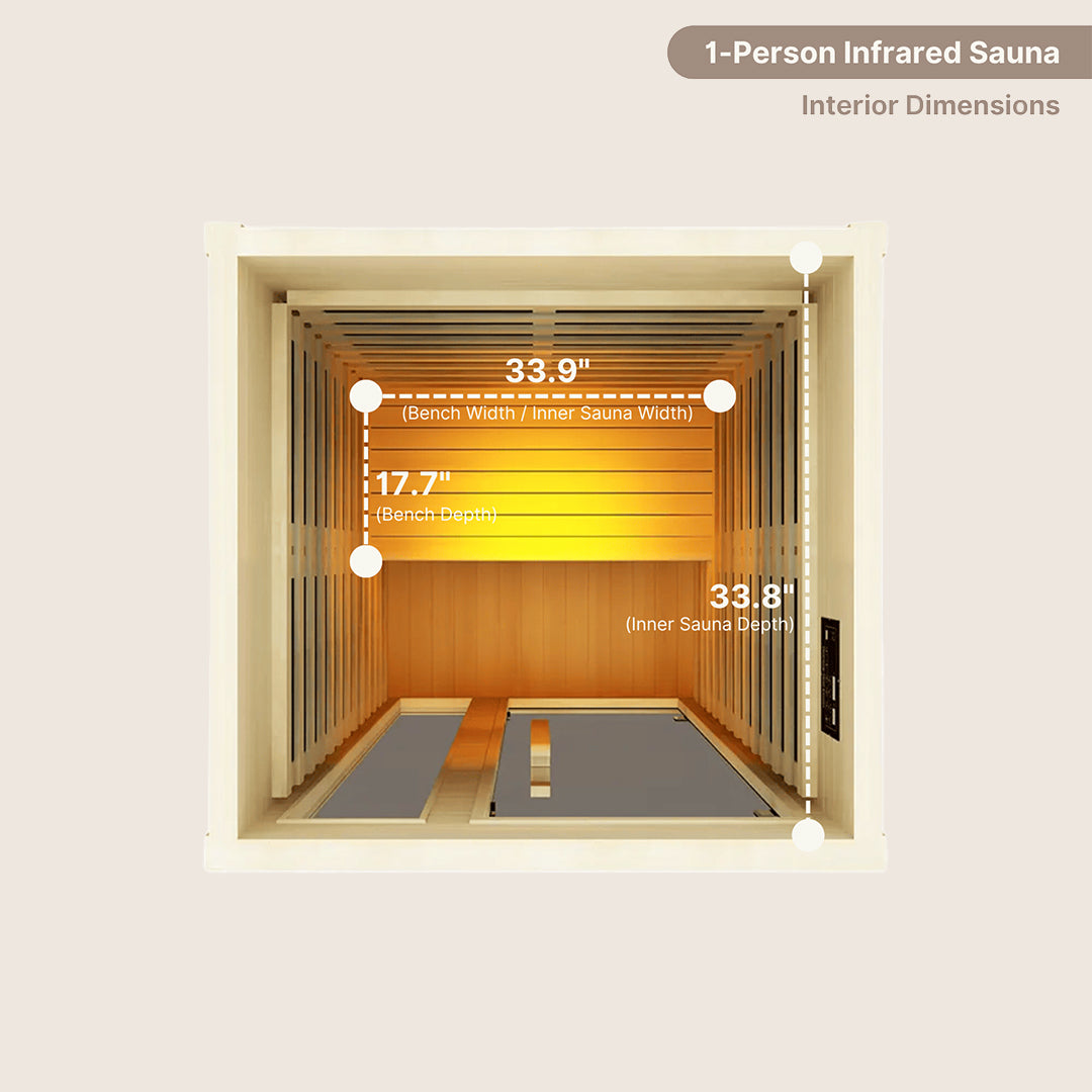 1-Person Infrared Sauna dimensions