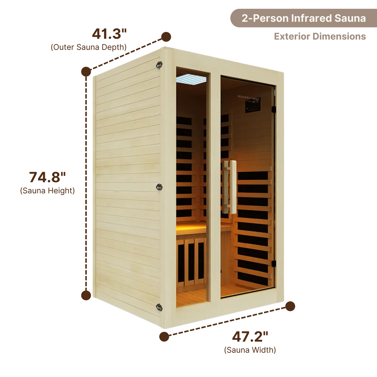 2-Person Infrared Sauna dimensions