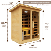 Outdoor Combination 2 Person Sauna