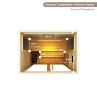 Outdoor Combination 2 Person Sauna