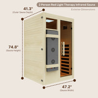 2 Person Red Light Therapy Infrared Sauna