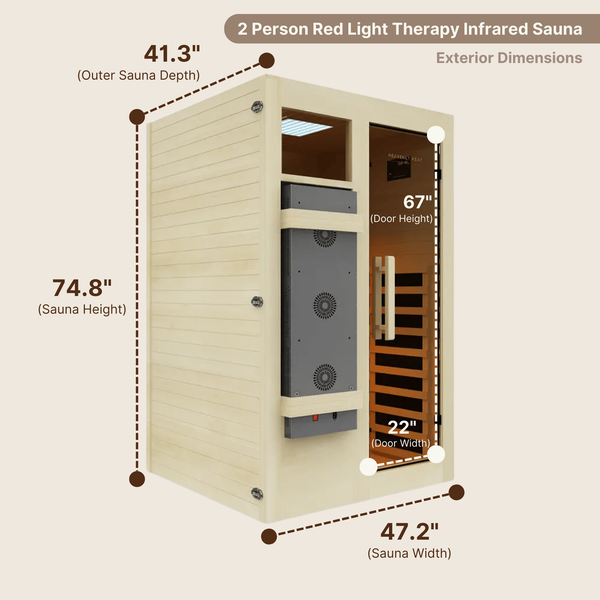 2-Person Red Light & Infrared Sauna