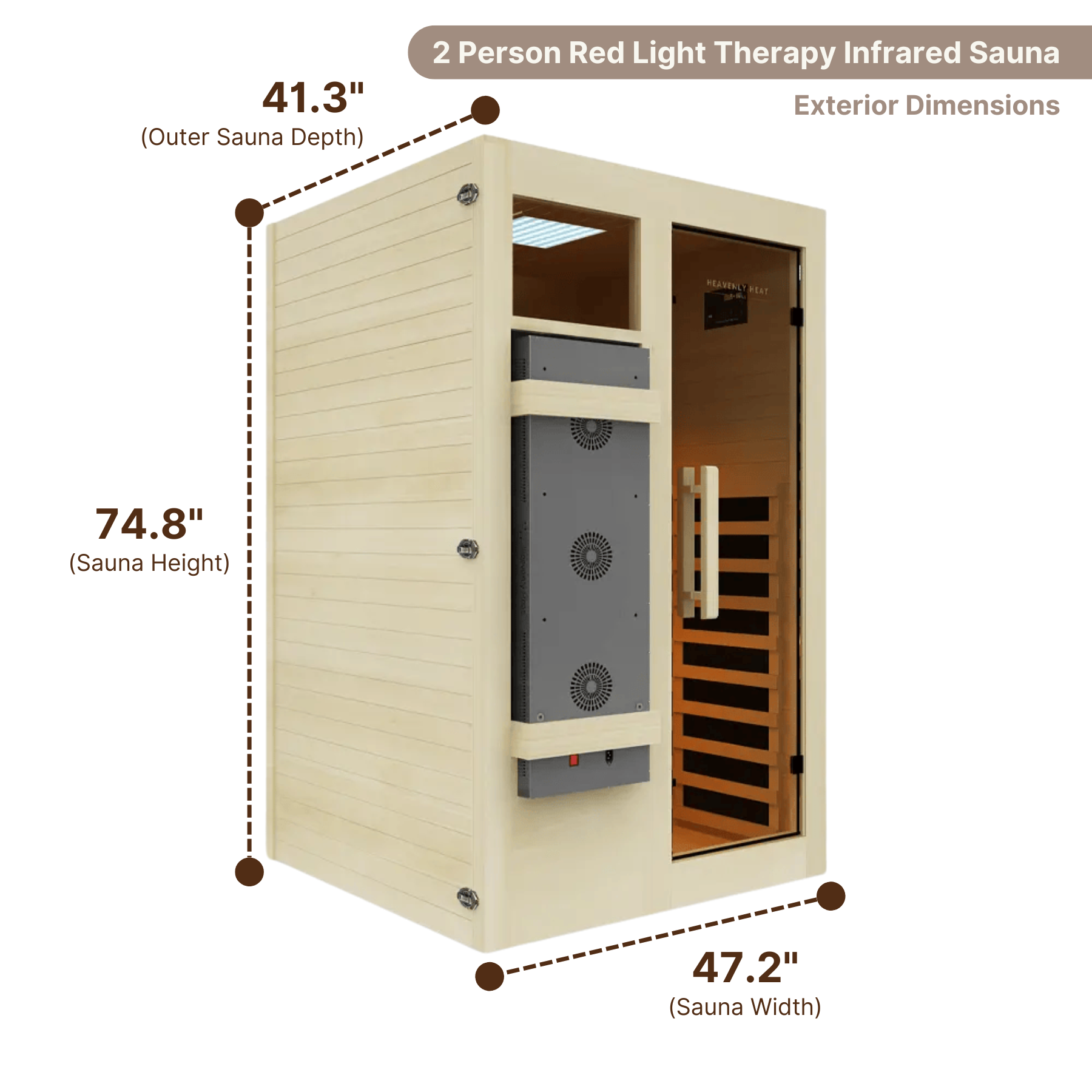 2 Person Red Light Therapy Infrared Sauna