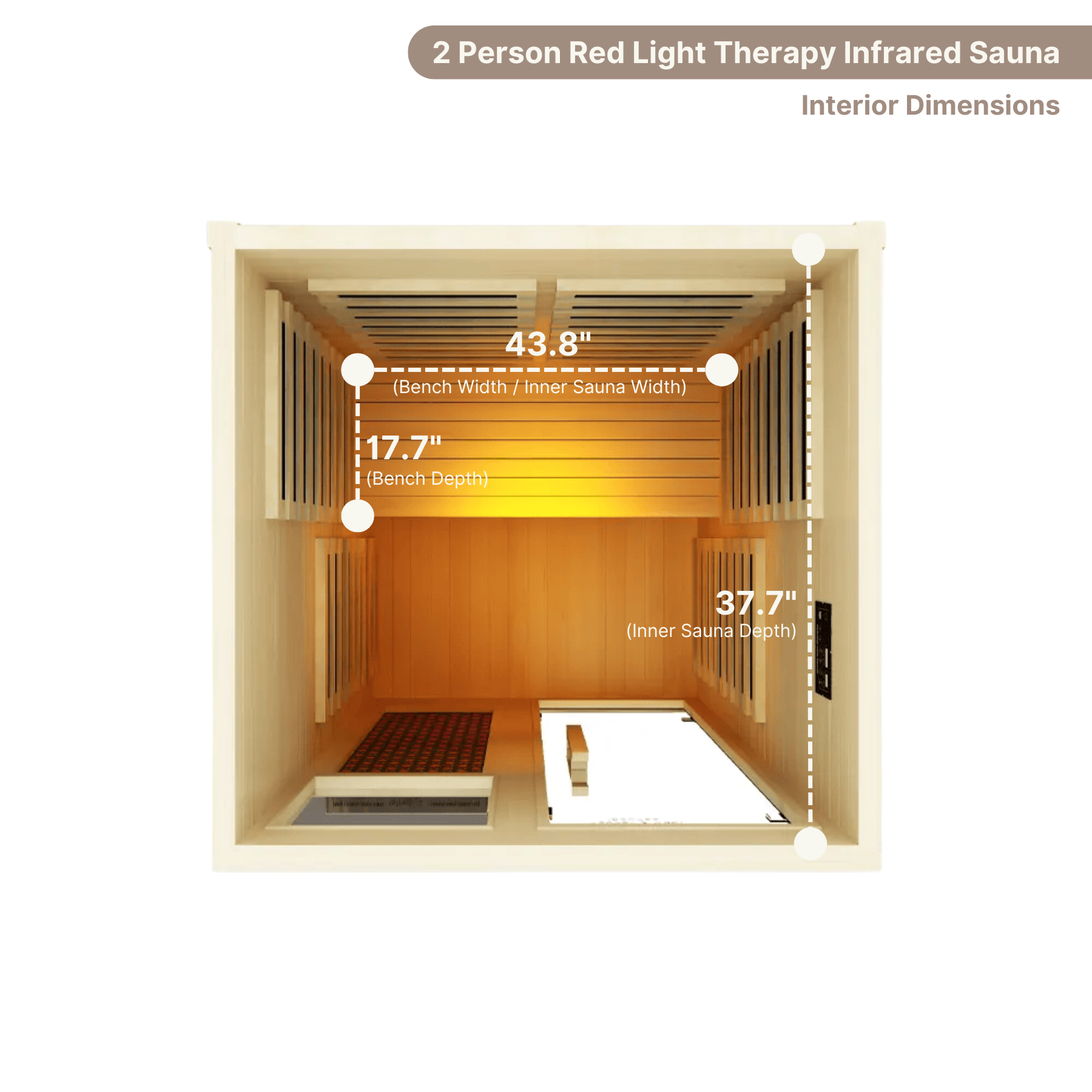 2 Person Red Light Therapy Infrared Sauna