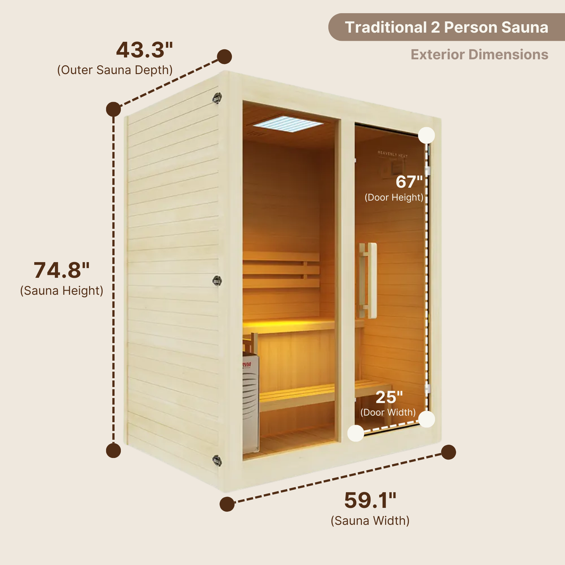 2 Person Traditional Sauna