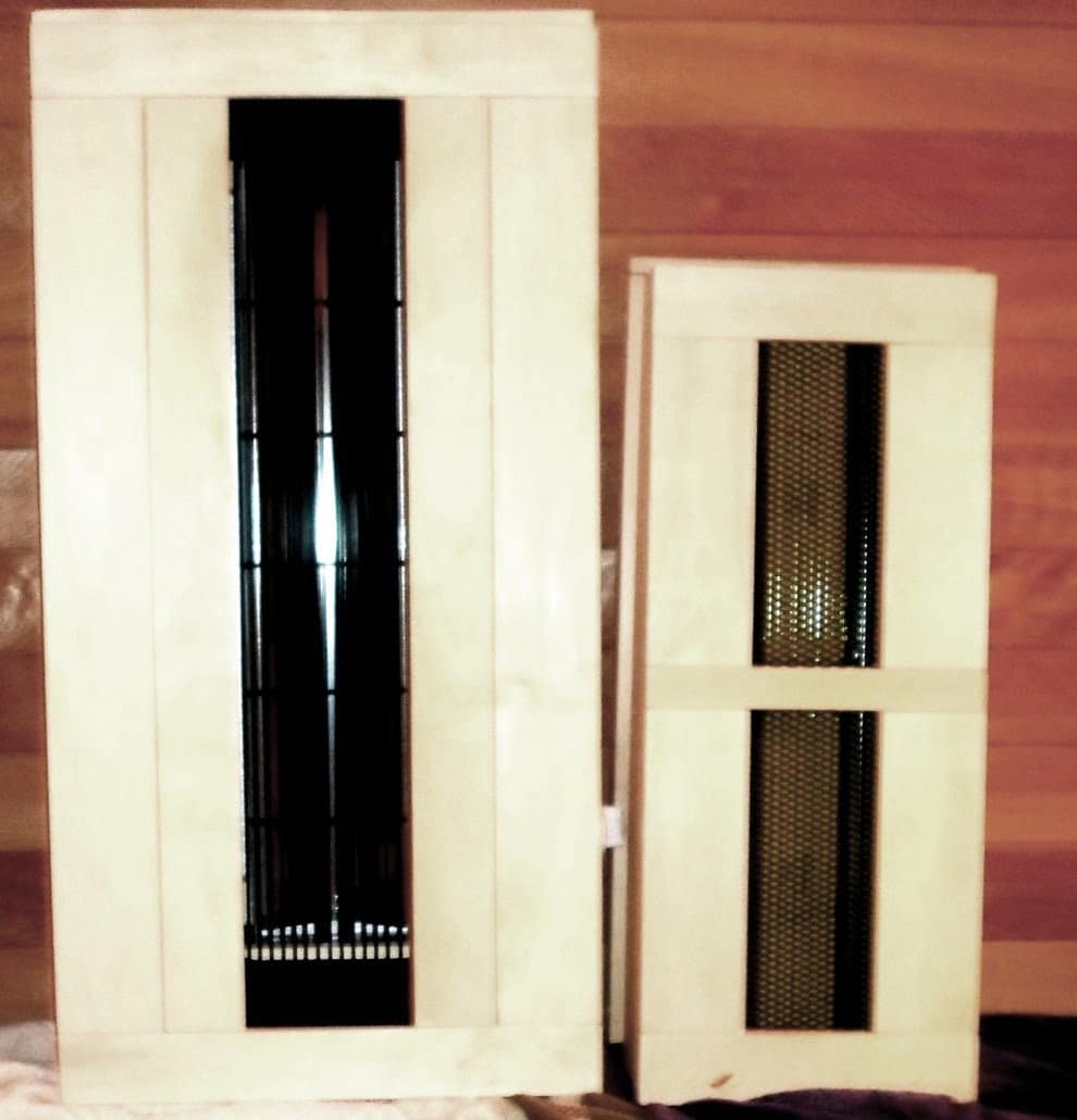 Tall boxed far infrared sauna ceramic heaters